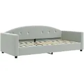 vidaXL Tagesbett Hellgrau 90x200 cm Samt