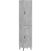 vidaXL Highboard Betongrau 34,5x34x180 cm Holzwerkstoff