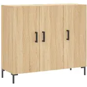 vidaXL Sideboard Sonoma-Eiche 90x34x80 cm Holzwerkstoff