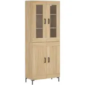 vidaXL Highboard Sonoma-Eiche 69,5x34x180 cm Holzwerkstoff