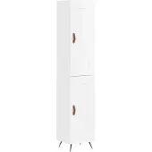 vidaXL Highboard Hochglanz-Weiß 34,5x34x180 cm Holzwerkstoff