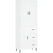 vidaXL Highboard Weiß 69,5x34x180 cm Holzwerkstoff