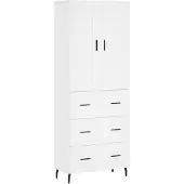 vidaXL Highboard Weiß 69,5x34x180 cm Holzwerkstoff