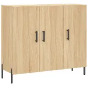 vidaXL Sideboard Sonoma-Eiche 90x34x80 cm Holzwerkstoff