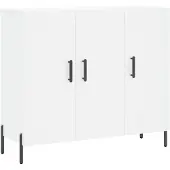 vidaXL Sideboard Weiß 90x34x80 cm Holzwerkstoff