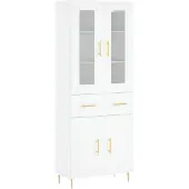 vidaXL Highboard Weiß 69,5x34x180 cm Holzwerkstoff