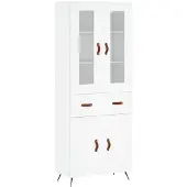 vidaXL Highboard Weiß 69,5x34x180 cm Holzwerkstoff