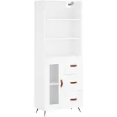 vidaXL Highboard Weiß 69,5x34x180 cm Holzwerkstoff