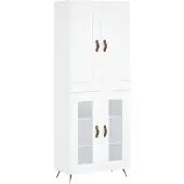 vidaXL Highboard Weiß 69,5x34x180 cm Holzwerkstoff