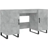 vidaXL Schreibtisch Betongrau 140x50x75 cm Holzwerkstoff