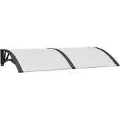 vidaXL Türvordach Schwarz und Transparent 150x75 cm Polycarbonat