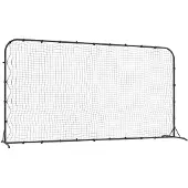 vidaXL Fußball-Rebounder Schwarz 366x90x183 cm HDPE