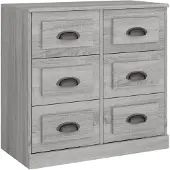 vidaXL Sideboard Grau Sonoma 70x35,5x67,5 cm Holzwerkstoff