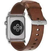 Nomad Modernes Lederarmband für Apple Watch | 44/45/46/49 mm - Brown / Silver