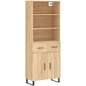 vidaXL Highboard Sonoma-Eiche 69,5x34x180 cm Holzwerkstoff