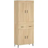 vidaXL Highboard Sonoma-Eiche 69,5x34x180 cm Holzwerkstoff