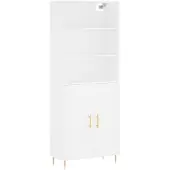 vidaXL Highboard Weiß 69,5x34x180 cm Holzwerkstoff