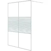 vidaXL Duschwand für Begehbare Dusche Weiß 140x195 cm ESG-Klarglas