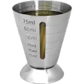 Vin Bouquet Barmaß / Jigger, mit Abstufung - Edelstahl (75ml)"