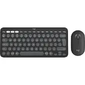 Logitech 920-012257, Kabellos, RF Wireless + Bluetooth, Scherenschalter, QWERTY, Graphit, Maus enthalten