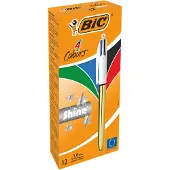 BIC Retractable Medium Point 4 Shine Colours Stift 12 Einheiten