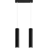Sollux Hängeleuchte LAGOS 2 schwarz 2xGU10 10W Stahl 90x6x30cm