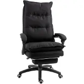 Vinsetto Bürostuhl mit Massagefunktion, Ergonomischer Schreibtischstuhl, Schwarz