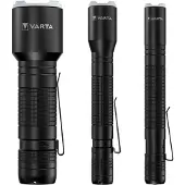 Varta LED-Taschenlampe inkl. 3x AAA Batterien, Aluminium Light F30 Pro, Lampe mit drei Lichtmodi, Taschenlampe mit Aluminiumgehäuse, strukturierter Griff, stoßfest