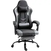Vinsetto Gaming-Stuhl mit Liegefunktion, schwarz