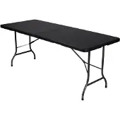 Perel Klapptisch 180x75cm Rattan-Optik Schwarz Gartentisch Campingtisch tragbar