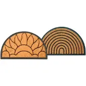 Westfalia Kokos Kombimatte FLAMMEN, halbrund, 75 x 45 x 2,2 cm