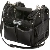 Toolpack Compact Werkzeugkoffer, quadratisches Modell, Metalltragegriff mit rutschfestem Griff, verstellbar