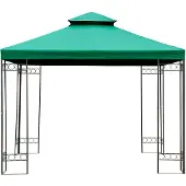 Outsunny Ersatzdach für Metall-Gartenpavillon Partyzelt Pavillon Gartenzelt Dach 3x3