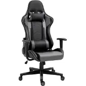 Vinsetto Ergonomischer Bürostuhl Gaming Stuhl Kunstleder Schaumstoff Schwarz