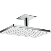 Hansgrohe Rainmaker Select, Fester Duschkopf, Chrom, Weiß, Zimmerdecke