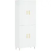 vidaXL Highboard Weiß 69,5x34x180 cm Holzwerkstoff