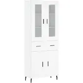 vidaXL Highboard Weiß 69,5x34x180 cm Holzwerkstoff