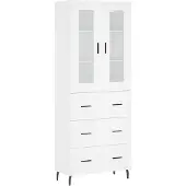 vidaXL Highboard Weiß 69,5x34x180 cm Holzwerkstoff