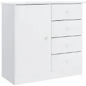 vidaXL Sideboard ALTA Weiß 77x35x73 cm Massivholz Kiefer