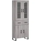 vidaXL Highboard Grau Sonoma 69,5x34x180 cm Holzwerkstoff