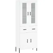 vidaXL Highboard Weiß 69,5x34x180 cm Holzwerkstoff