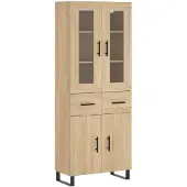 vidaXL Highboard Sonoma-Eiche 69,5x34x180 cm Holzwerkstoff