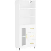 vidaXL Highboard Weiß 69,5x34x180 cm Holzwerkstoff