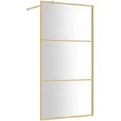vidaXL Duschwand für Begehbare Dusche ESG Klarglas Golden 115x195cm