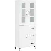 vidaXL Highboard Weiß 69,5x34x180 cm Holzwerkstoff
