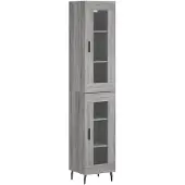 vidaXL Highboard Grau Sonoma 34,5x34x180 cm Holzwerkstoff