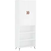 vidaXL Highboard Weiß 69,5x34x180 cm Holzwerkstoff