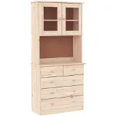vidaXL Highboard ALTA 77x35x165 cm Massivholz Kiefer