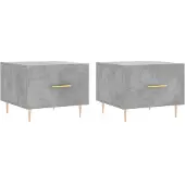 vidaXL Couchtische 2 Stk. Betongrau 50x50x40 cm Holzwerkstoff