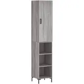 vidaXL Highboard Grau Sonoma 34,5x34x180 cm Holzwerkstoff